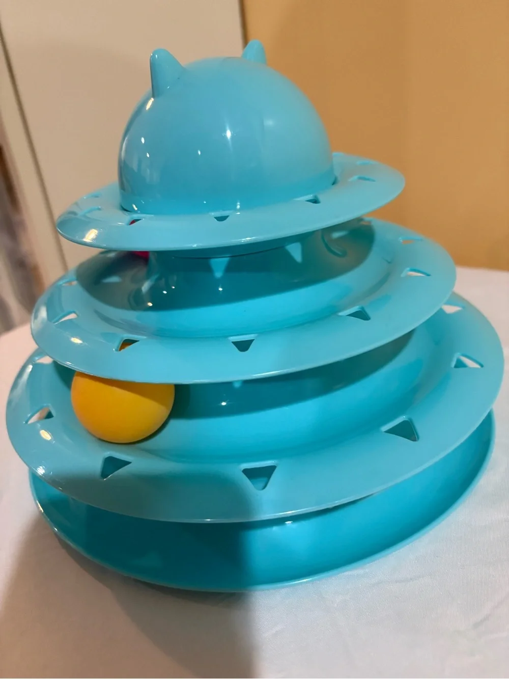 Cat toy cat turntable ball three-layer cat tower